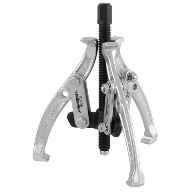 Съемник с тремя поворотными двусторонними захватами Jonnesway AE310037 8&amp;quot;/200 мм, диапазон захватов 80-203 мм